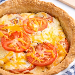 A baked tomato pie.