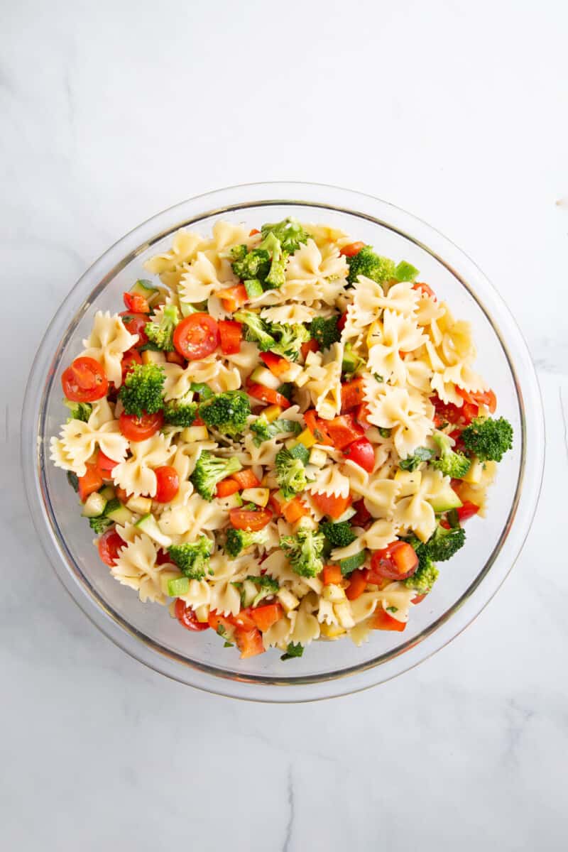 Easy Summer Vegetable Pasta Salad All Things Mamma