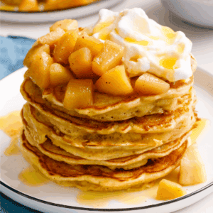 A stack of apple pancakes.