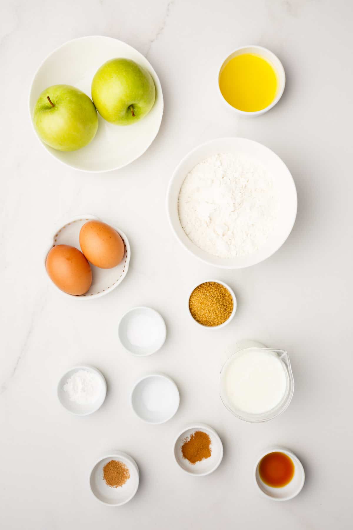 ingredients to make apple pancakes