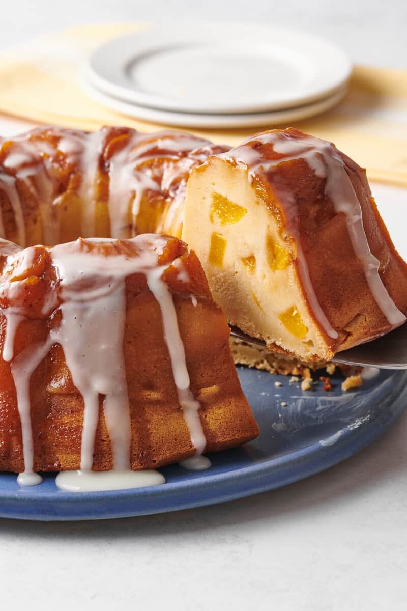 The Best Peach Cobbler Pound Cake All Things Mamma