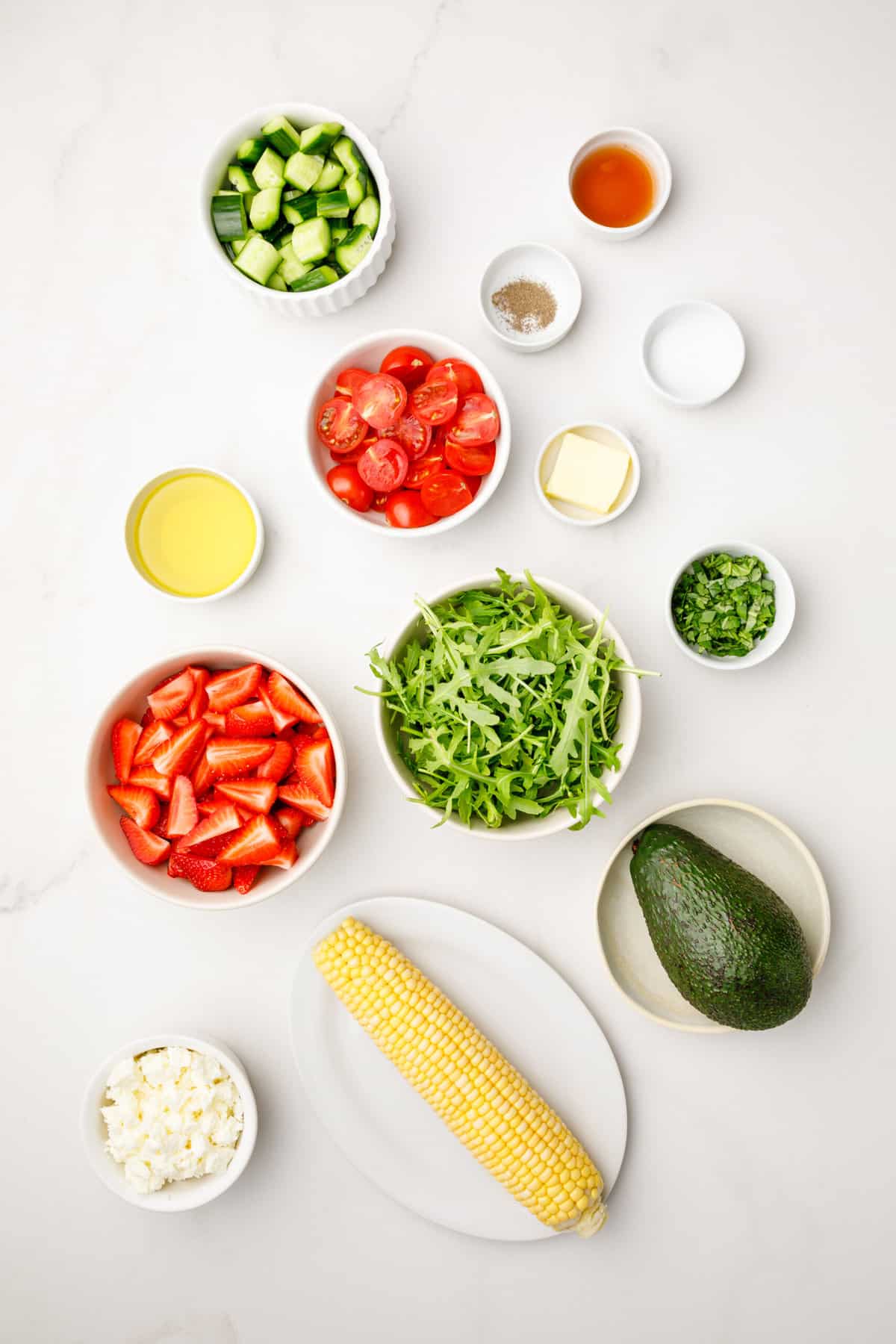 ingredients to make summer salad