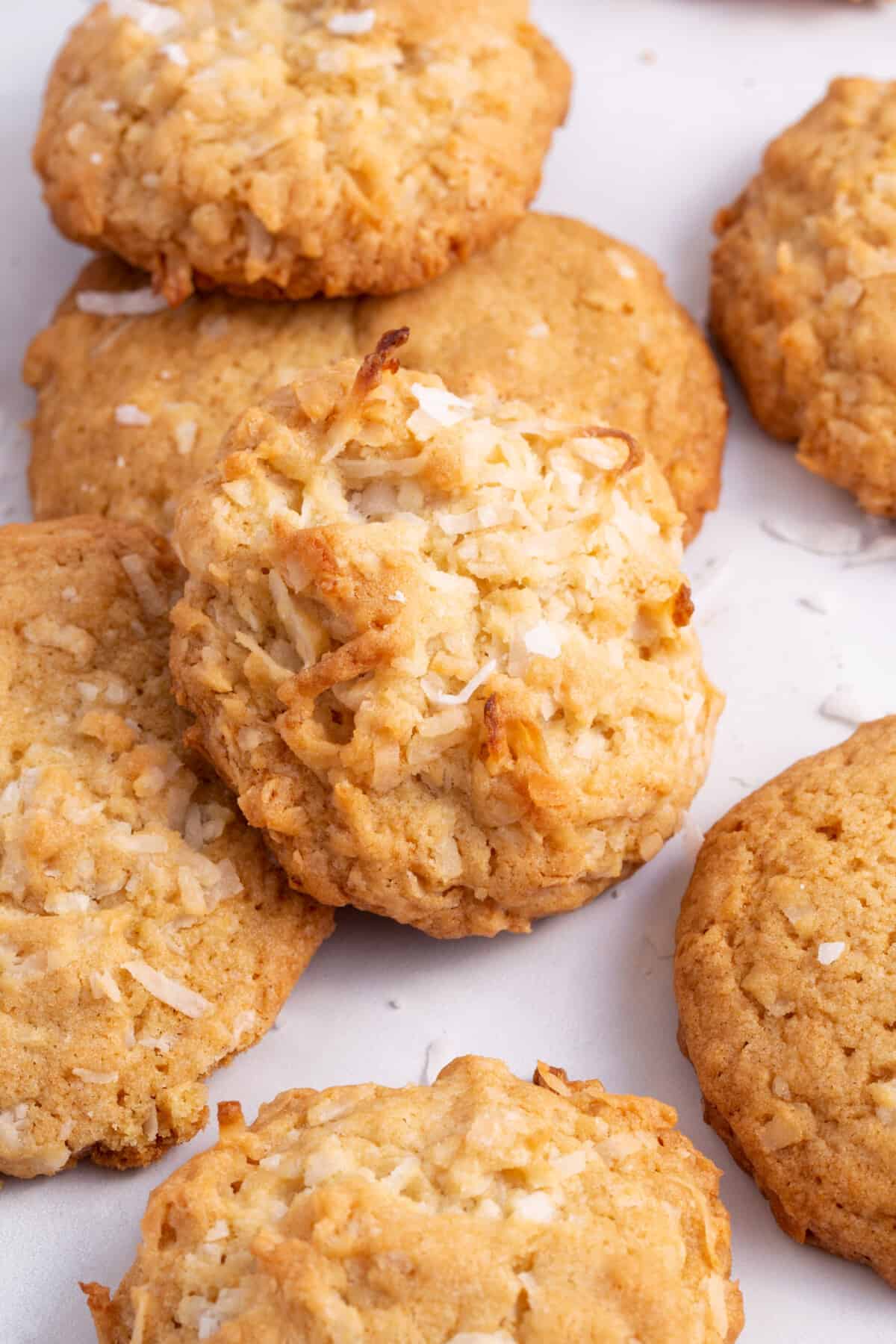 Baked coconut cookies.