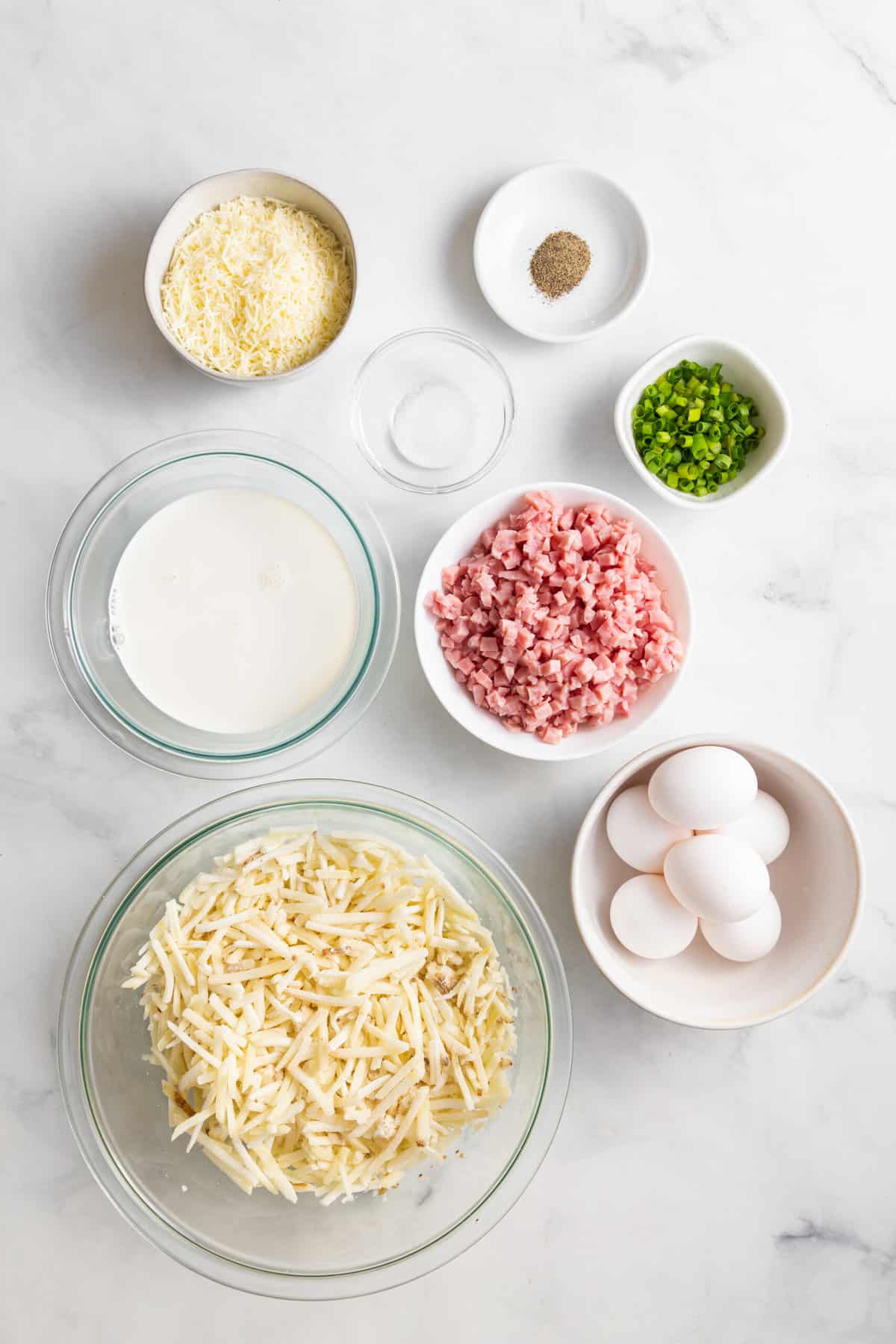 ingredients to make farmer's breakfast casserole