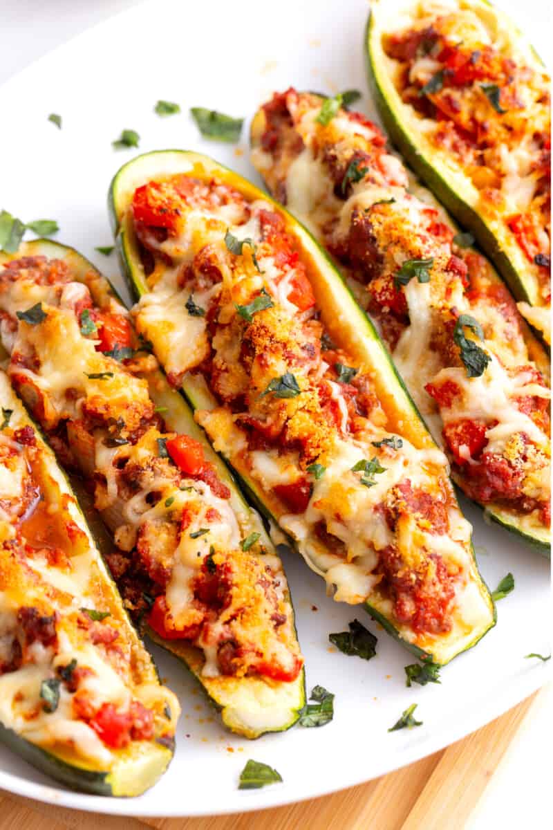 Cheesy Stuffed Zucchini Recipe All Things Mamma