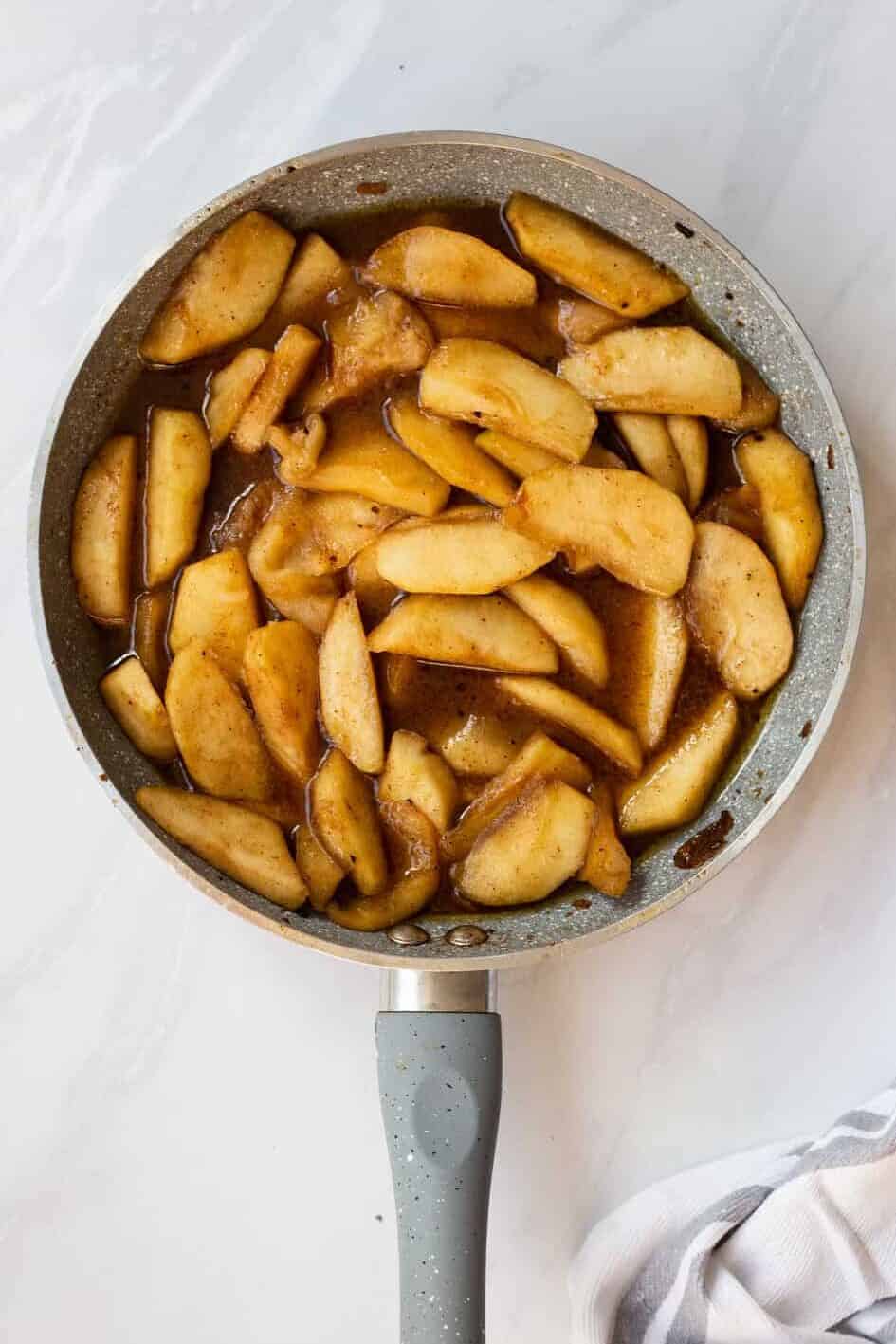 skillet with cracker barrel fried apples