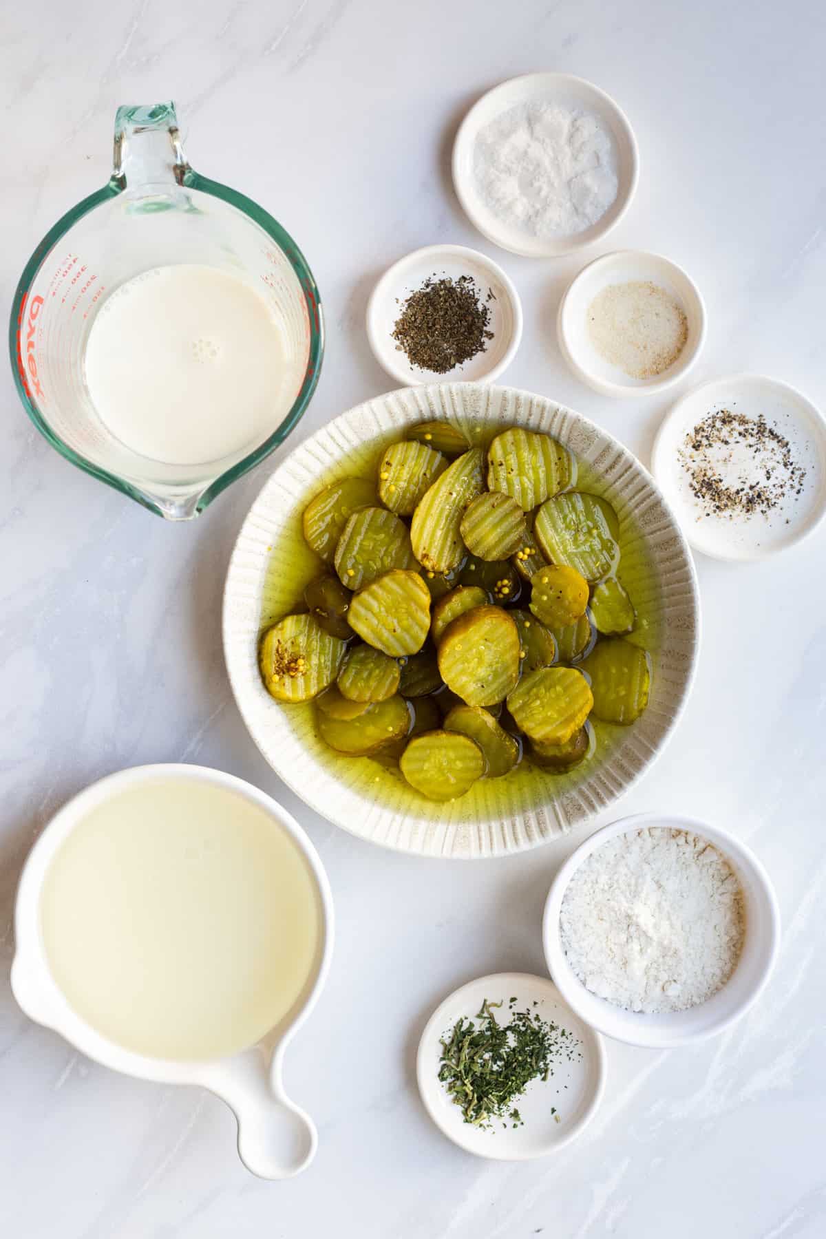 ingredients to make fried pickles
