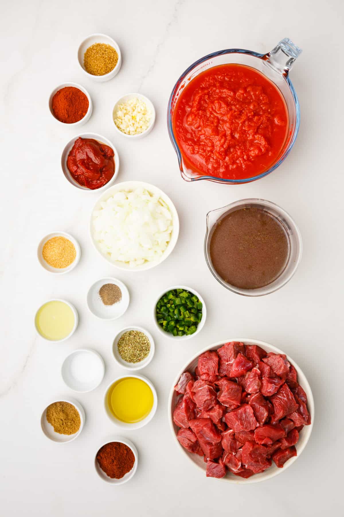 ingredients to make texas chili