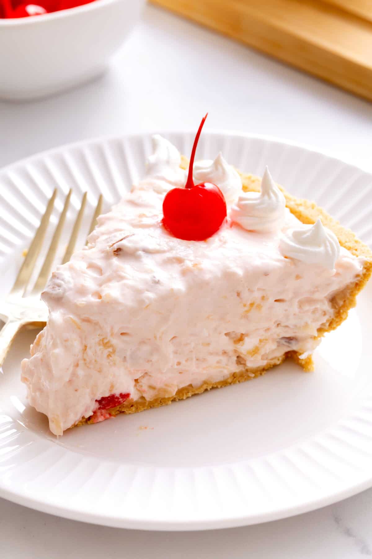 A slice of Millionaire's pie on a plate.