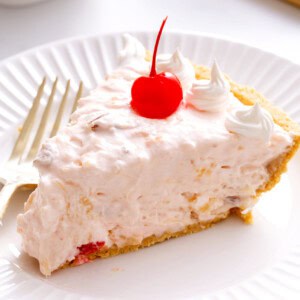 A slice of Millionaire's pie on a plate.