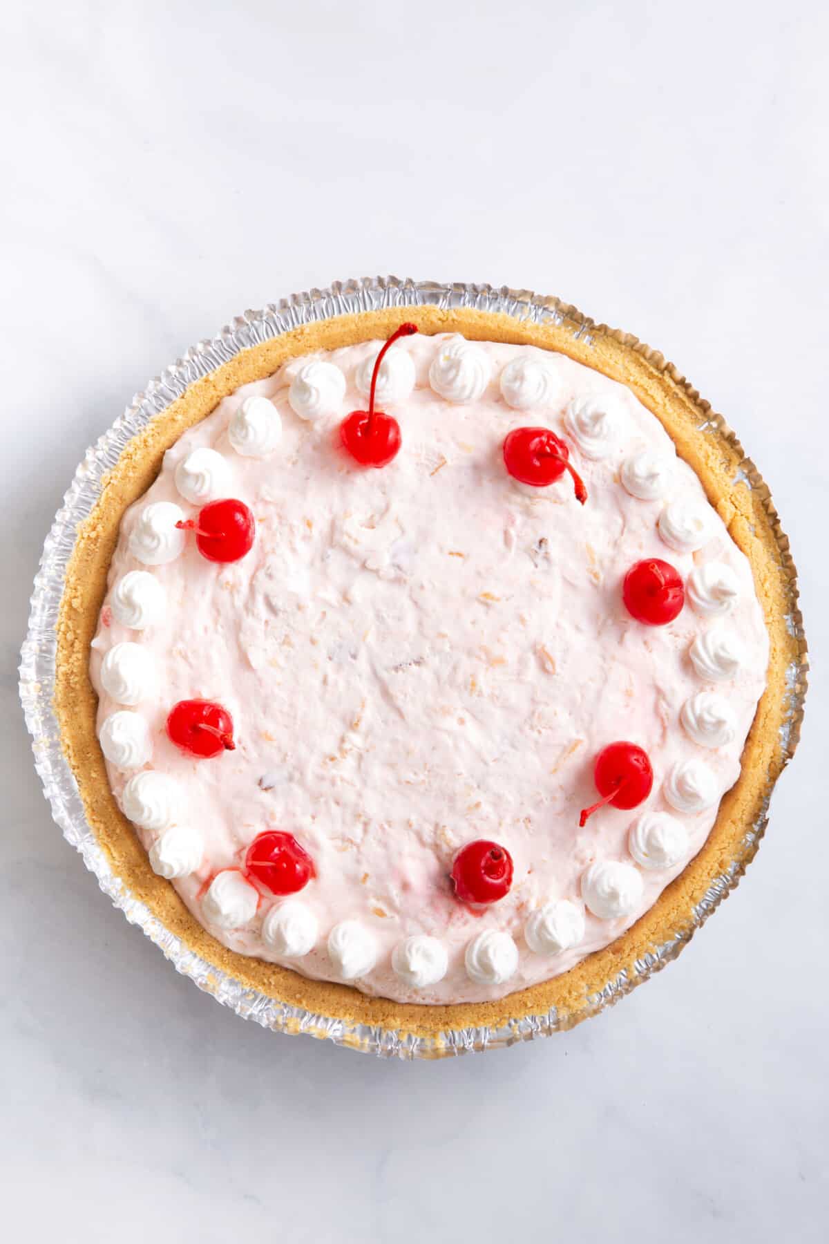 top down image of millionnaires pie.