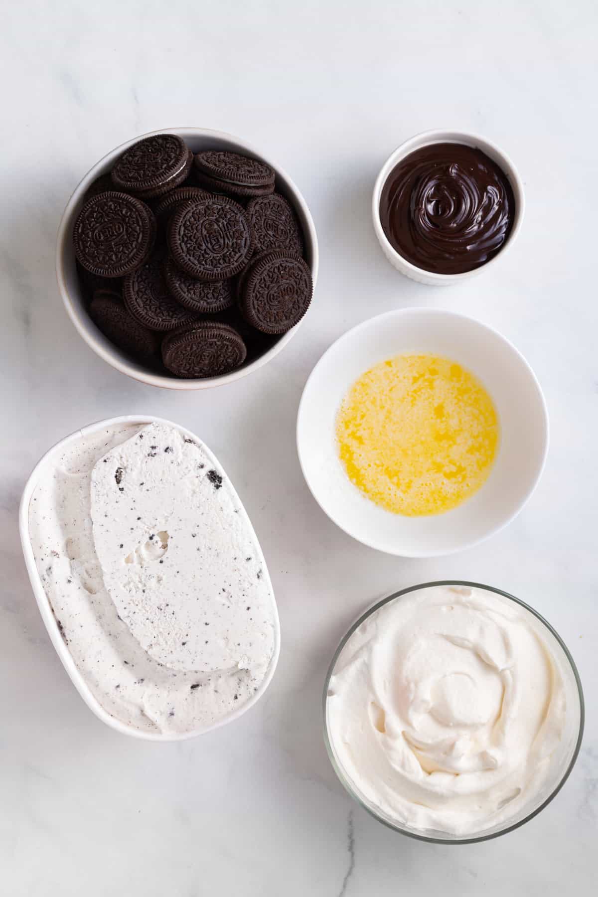 ingredients to make oreo ice cream cake