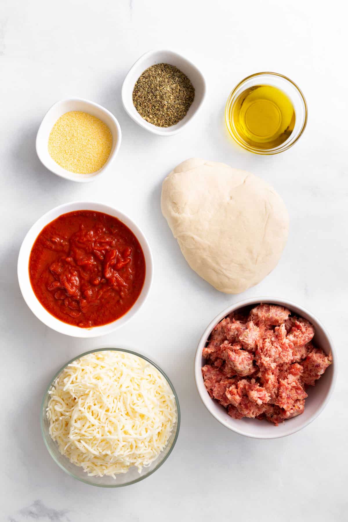 ingredients to make school pizza