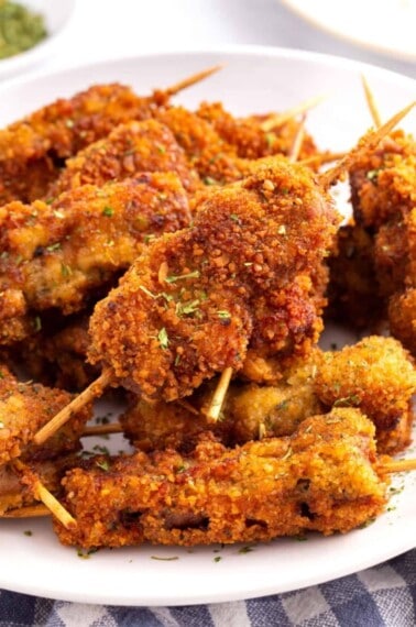 A plate of fried city chicken.
