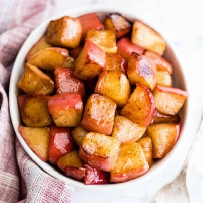 sauted apples in a bowl