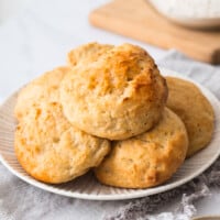 A plate of drop biscuits.