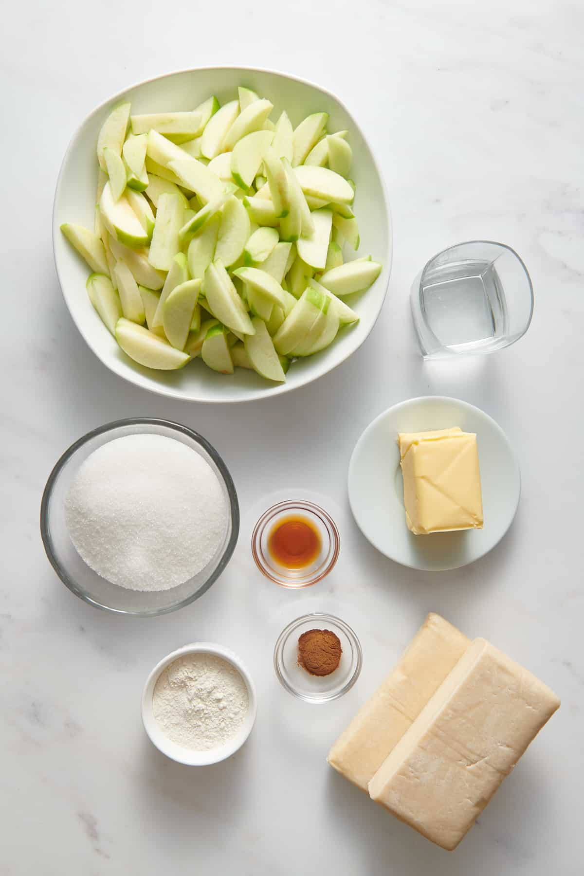 ingredients to make granny smith apple pie.