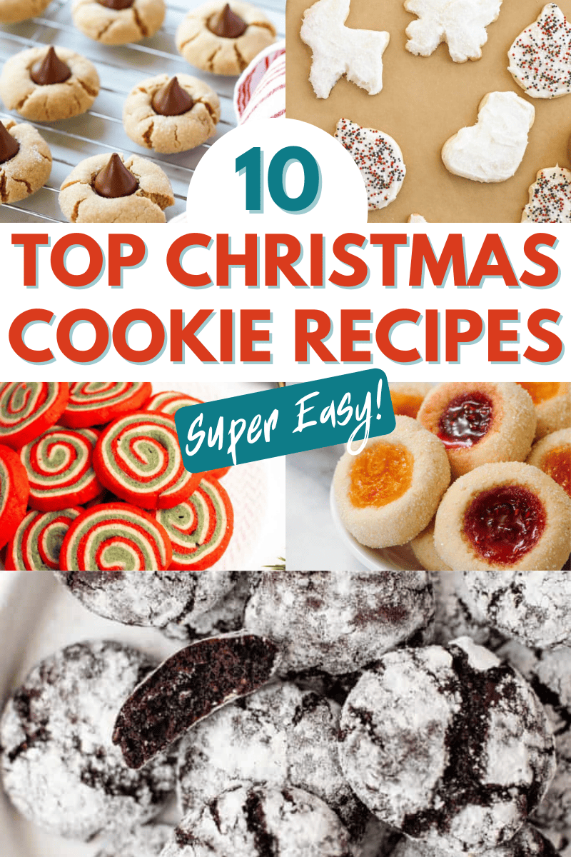 top christmas cookies collage image.
