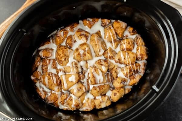 A crock pot cinnamon roll casserole.