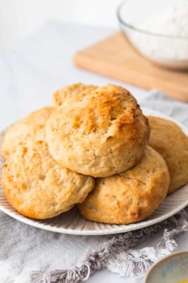 A plate of drop biscuits.