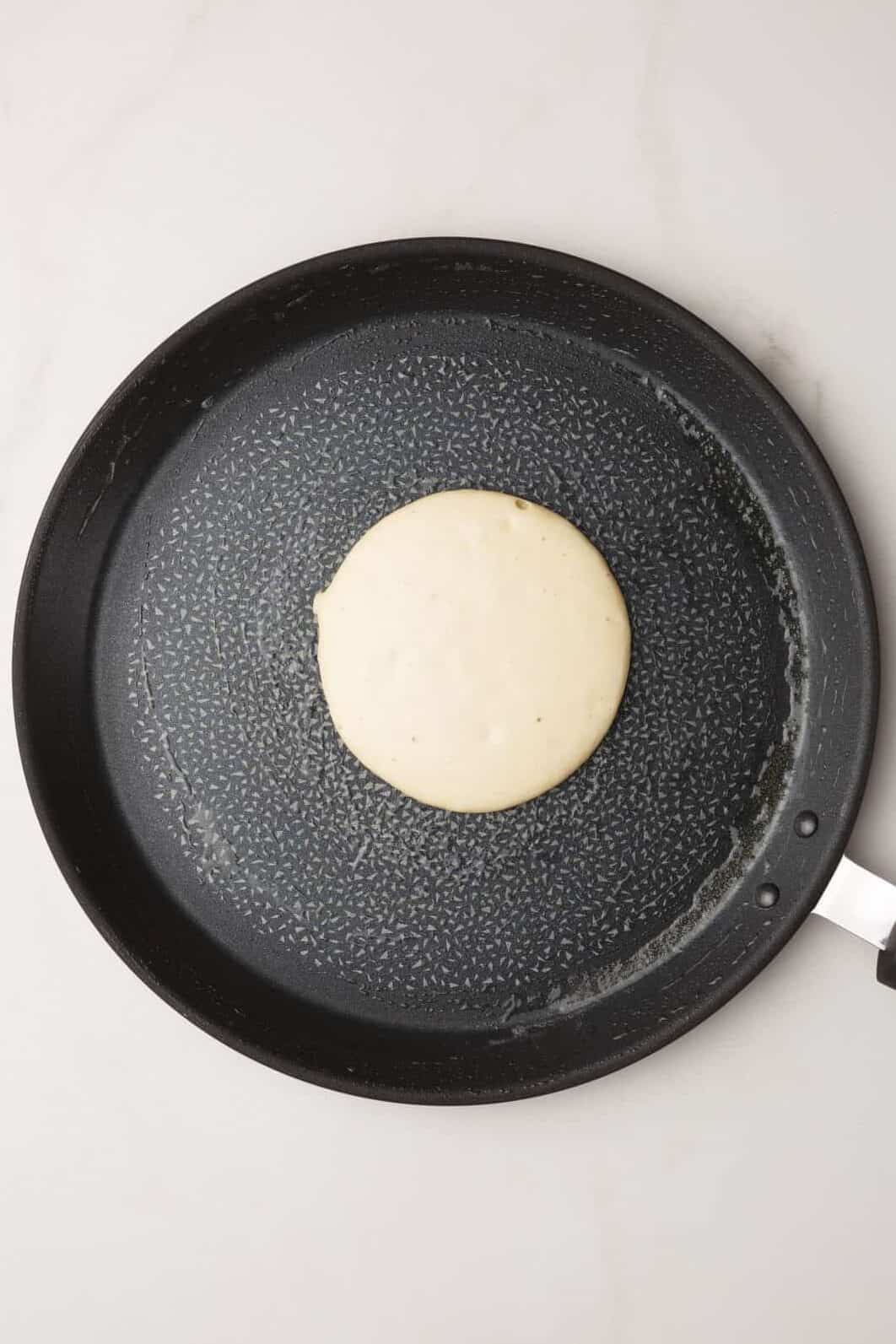 large skillet with classic bisquick batter to make a pancake. 