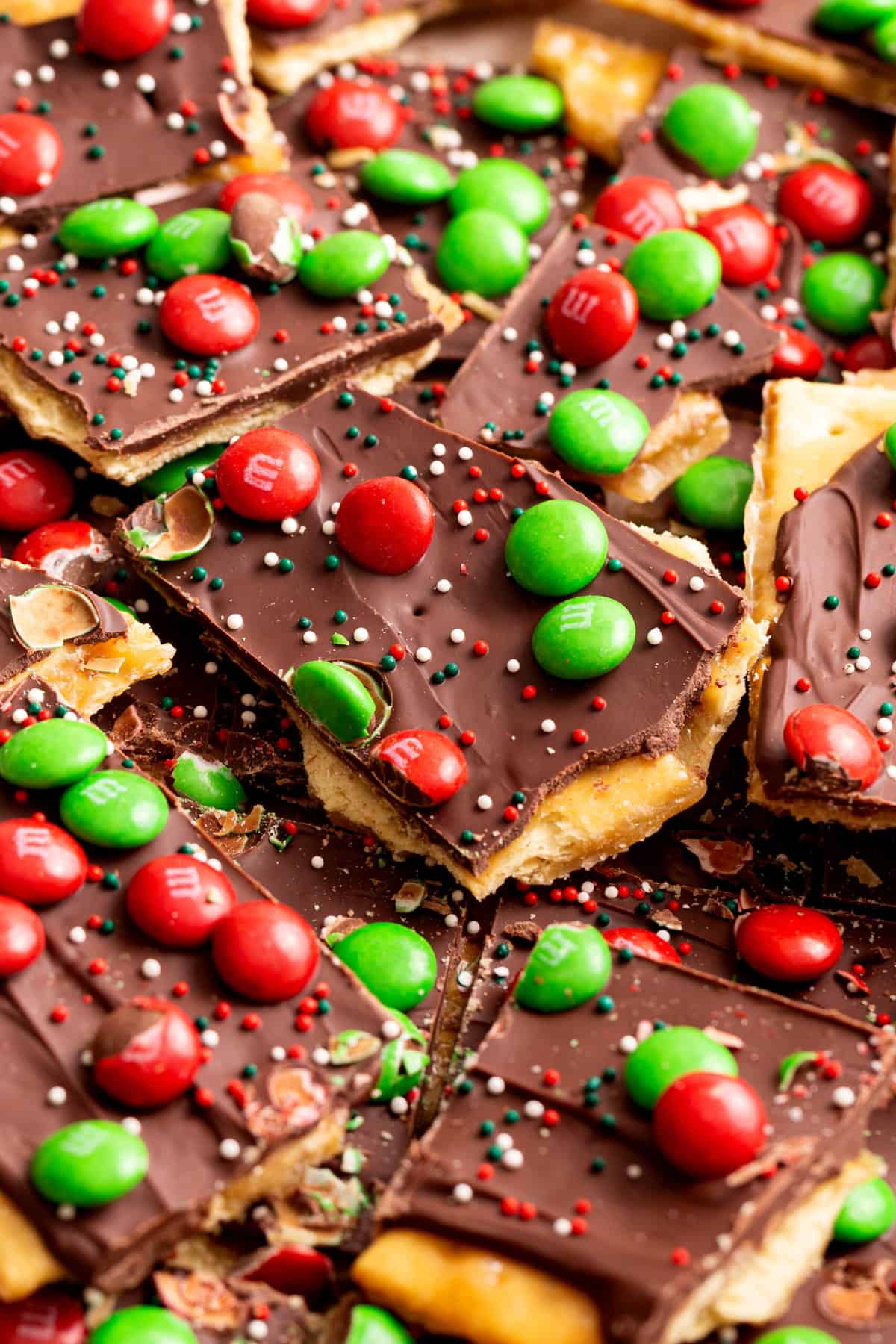 close up image of christmas crack. 