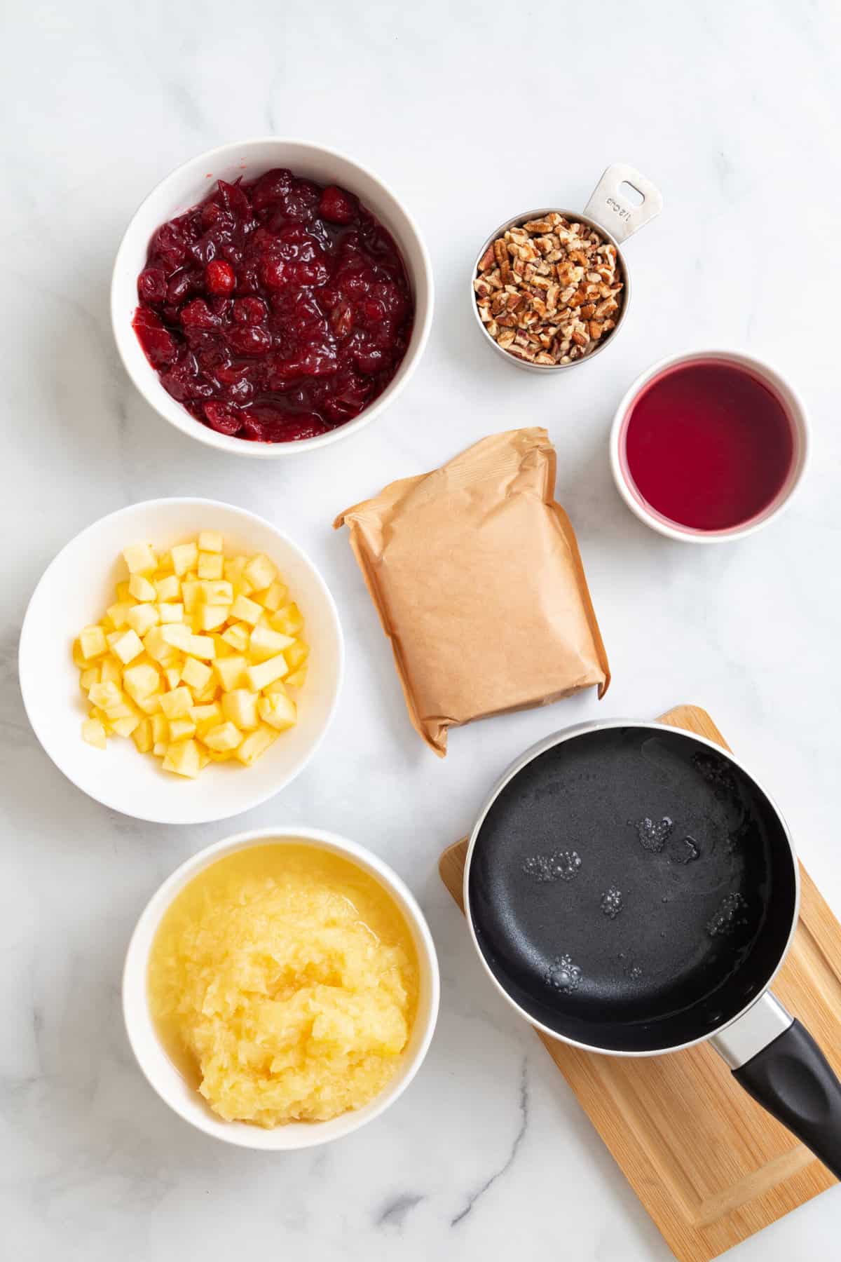 ingredients to make cranberry jello salad.