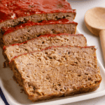 Sliced homemade Cracker Barrel meatloaf.