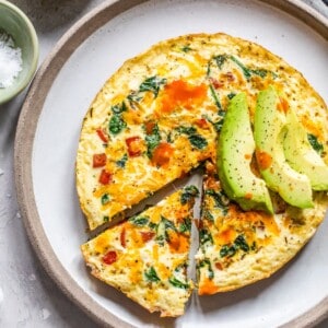 egg white fritatta with avocado