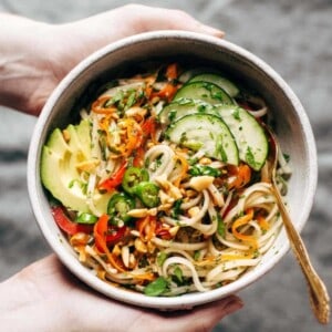 spring roll bowl with chop stick