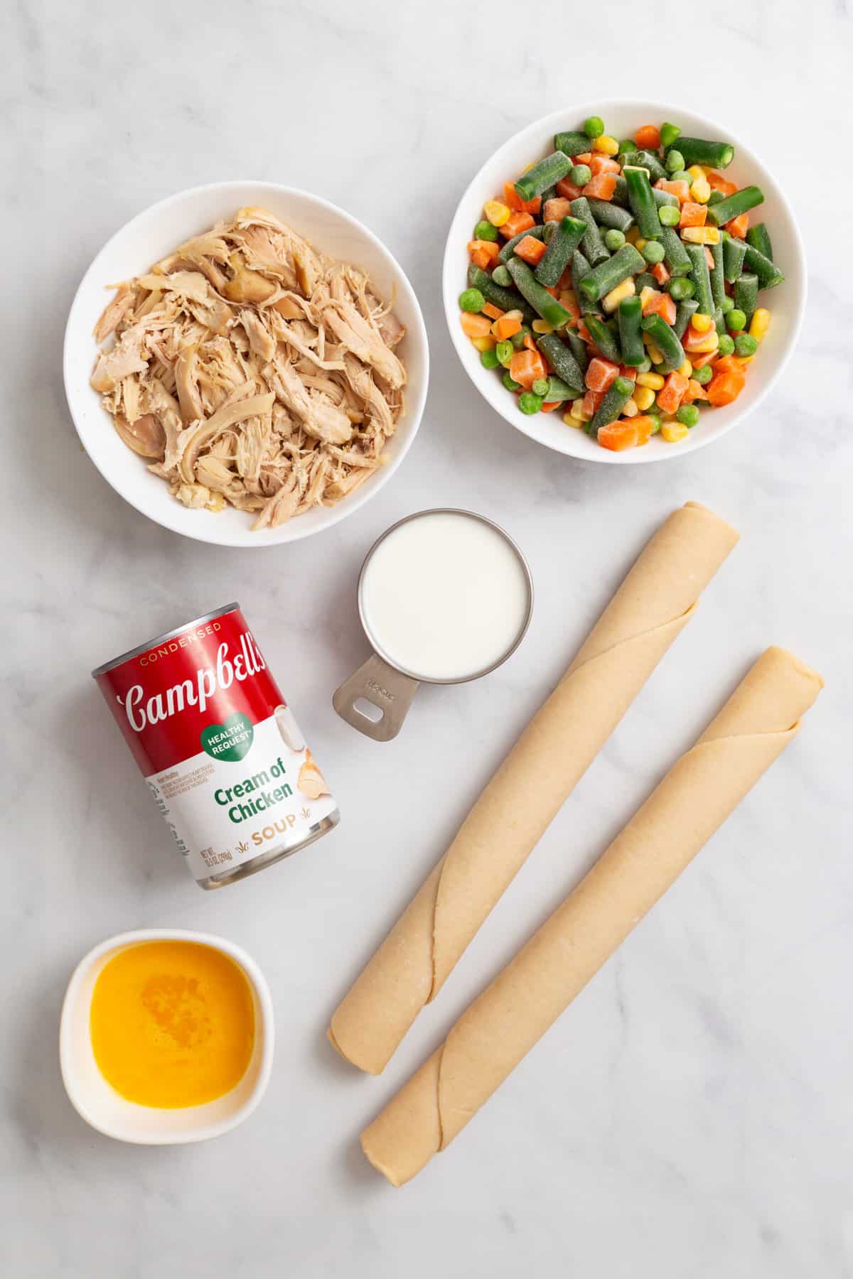 ingredients to make campbell's chicken pot pie.