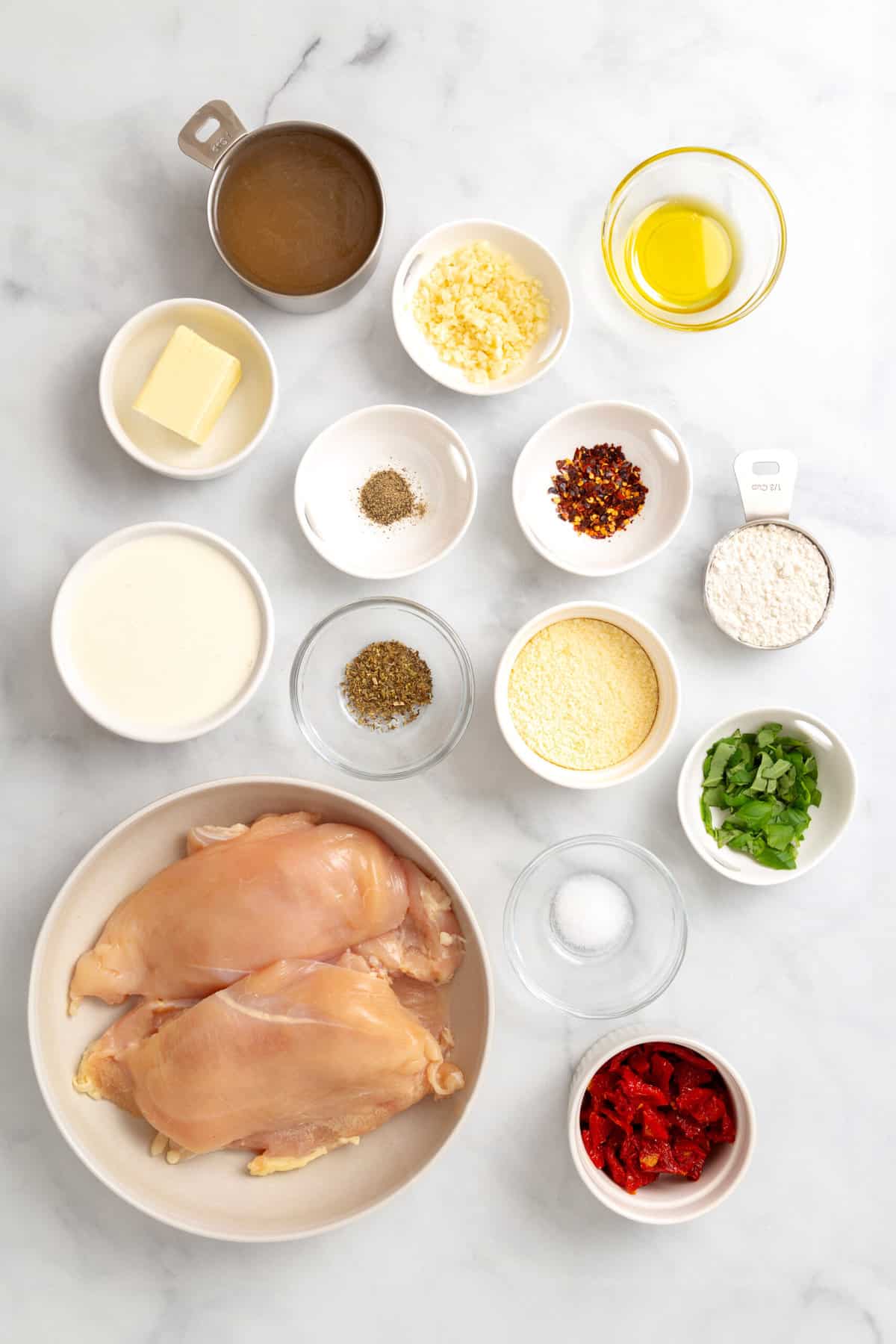 ingredients to make marry me chicken.