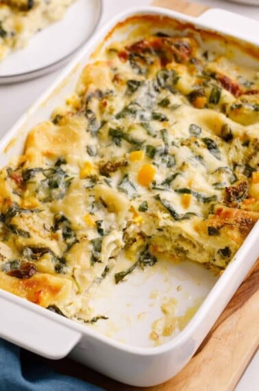 Easy Vegetable Lasagna Recipe with White Sauce Hero-6