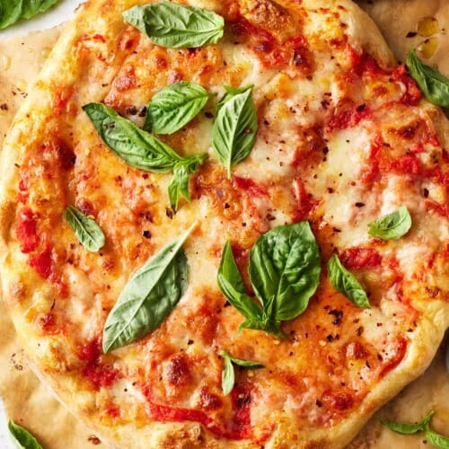 Margherita Pizza with fresh basil