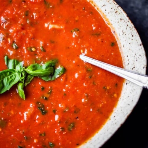 Fresh roasted tomato soup