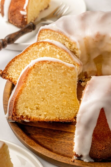 Slices of 7UP Pound Cake.