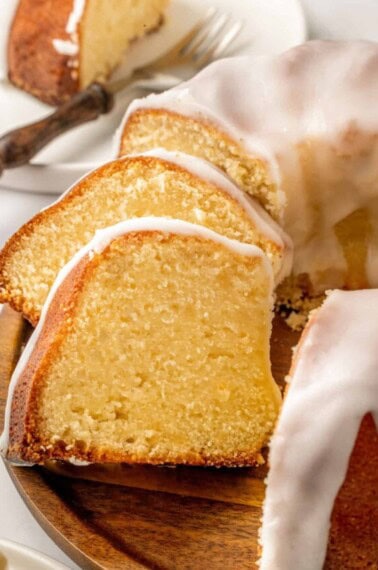 Slices of 7UP Pound Cake.