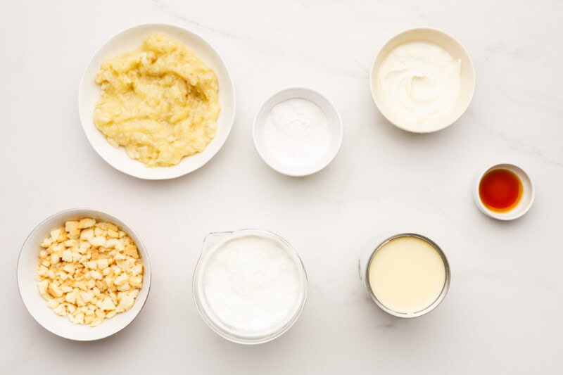 No churn banana pudding ice cream ingredients.