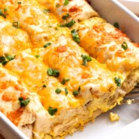 Breakfast Burrito Casserole with cheese