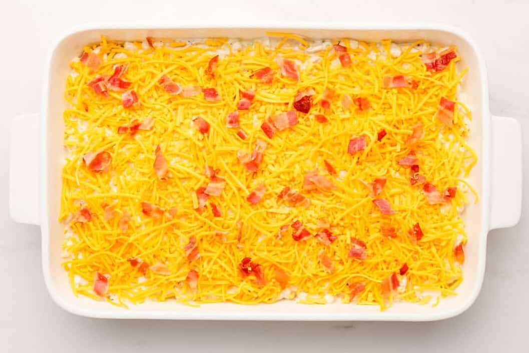 Crack chicken casserole ready to go into the oven. 