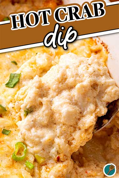 Hot Crap Dip Recipe Pinterest graphic. 