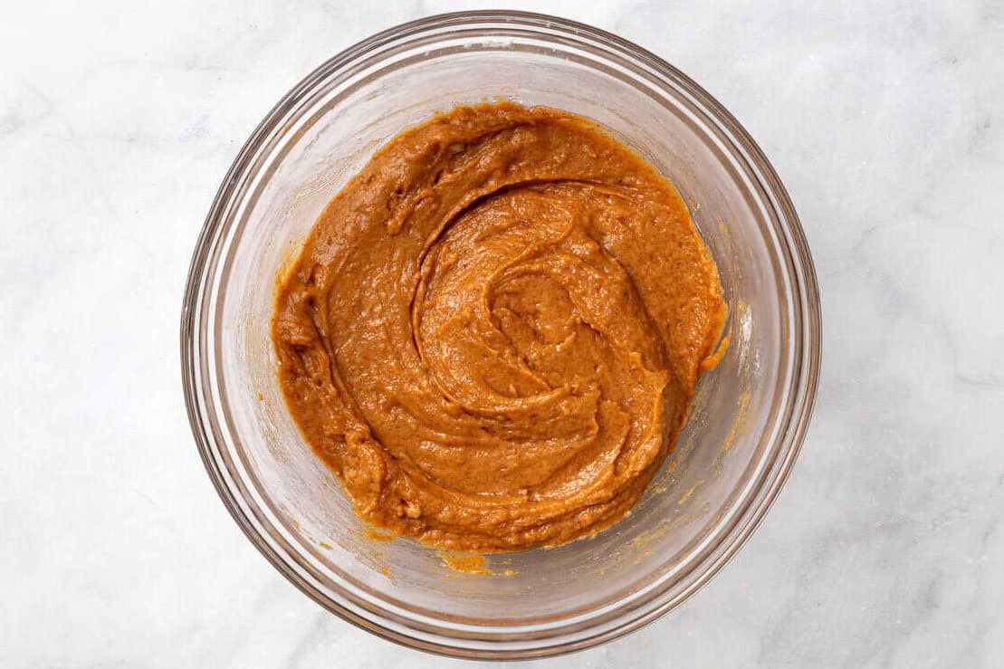 Pumpkin coffee cake batter.
