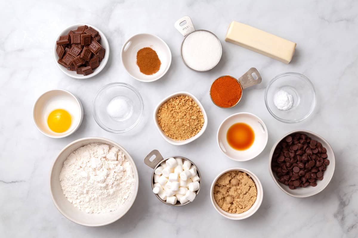 pumpkin s'more cookie dough ingredients ingredients for pumpkin s'mores cookies.