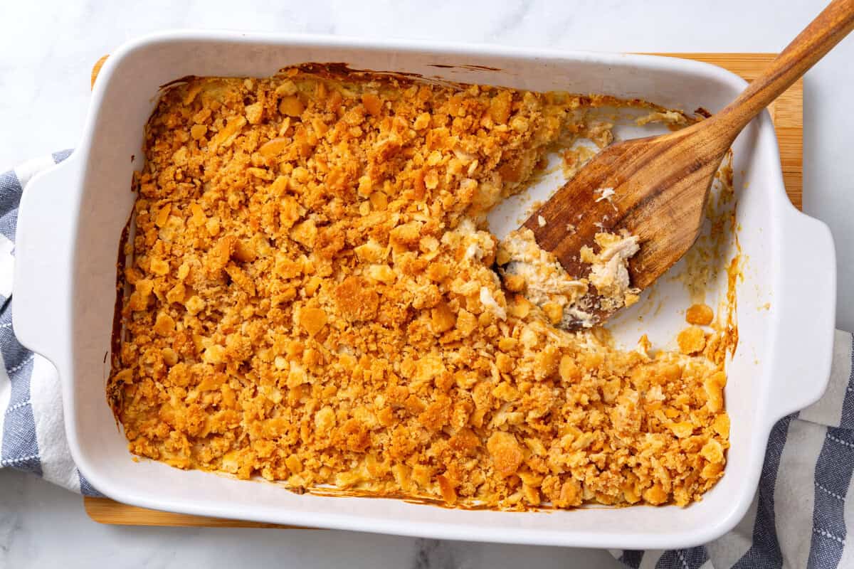 Ritz Cracker Chicken Casserole | All Things Mamma
