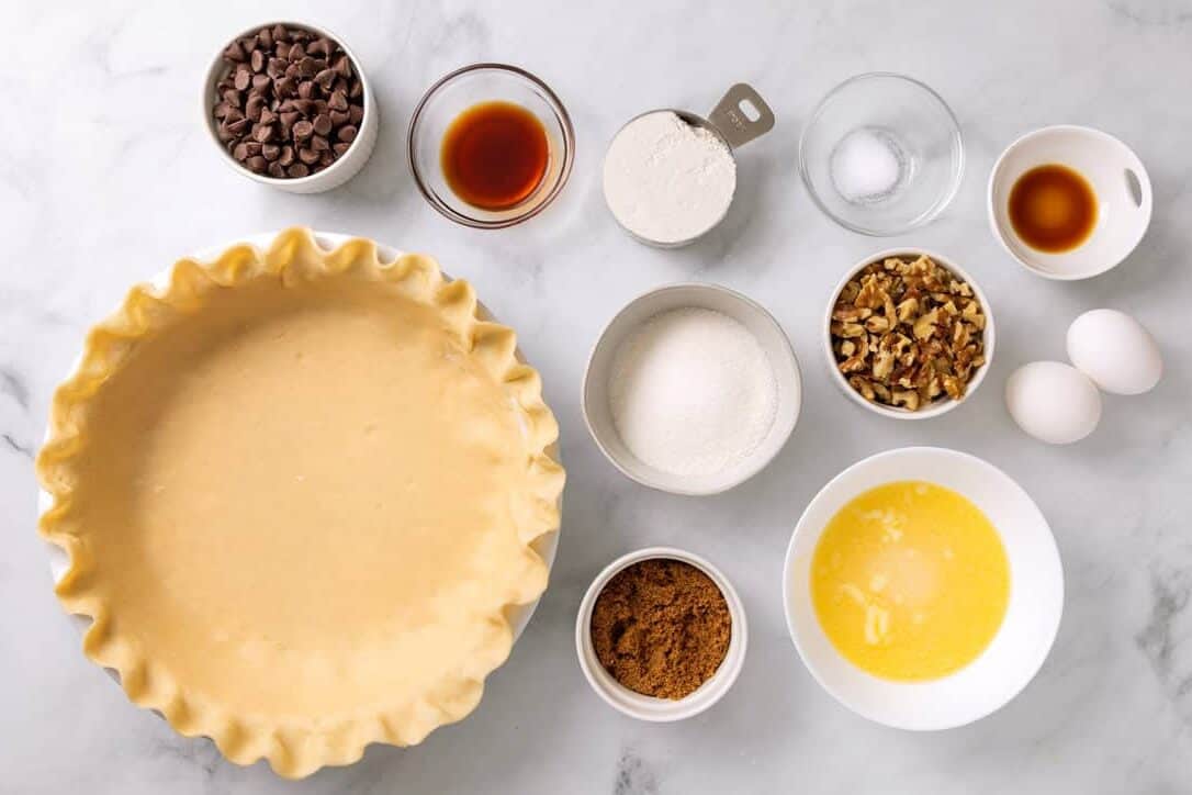 ingredients for Derby Pie. 