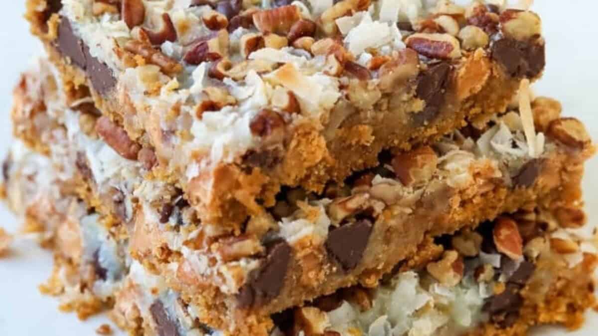 7 layer cookie bars with coconuts