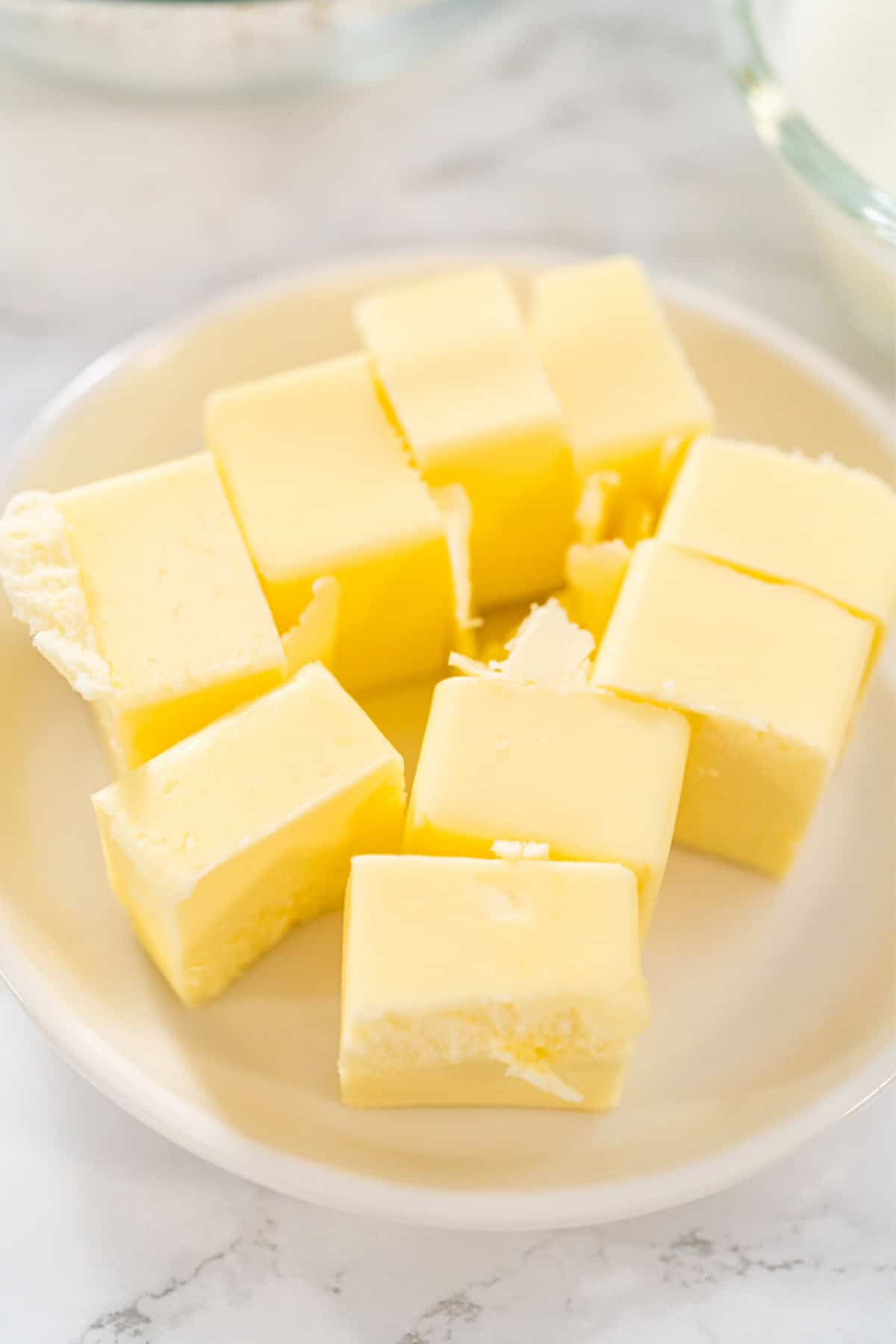 cold butter in a bowl.