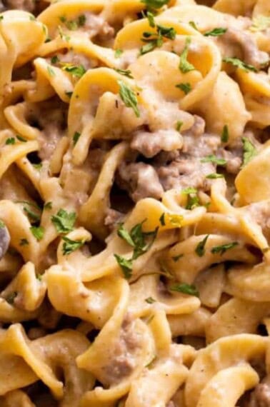 beef stroganoff with mushrooms