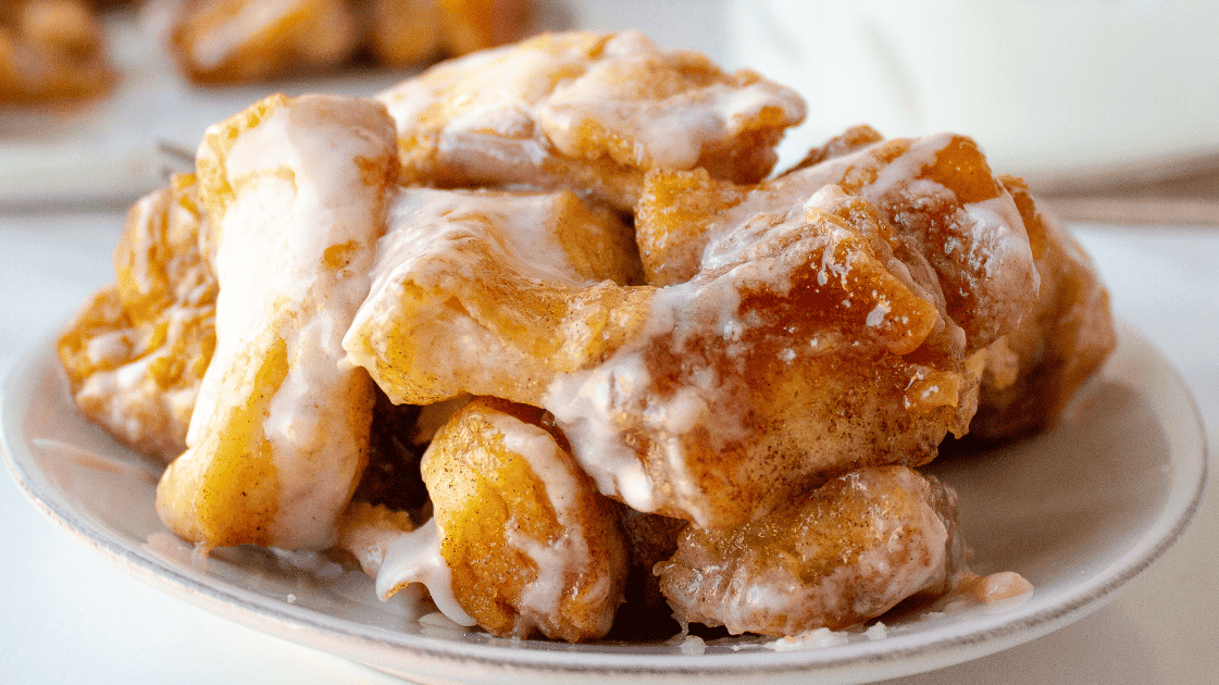 serving of monkey bread on a plate