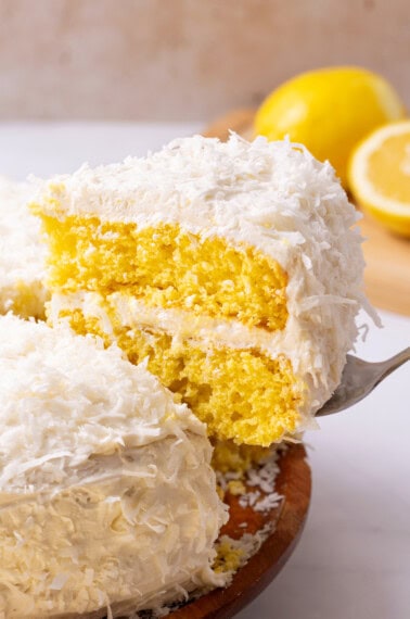 lemon coconut layer cake.